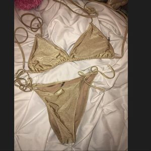 High waist string bikini